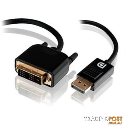 Alogic 1m DisplayPort to DVI-D Cable - Male to Male DP-DVI-01-MM - Alogic - 9319866004208 - DP-DVI-01-MM