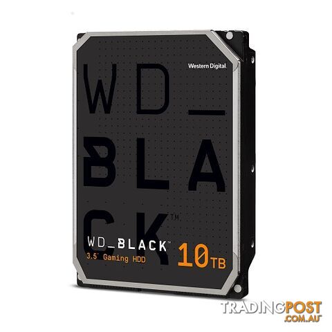 WD WD101FZBX Black 10TB 3.5' HDD SATA 6gb/s 7200RPM 256MB Cache CMR Tech for Hi-Res Video Games 5yrs Wty - WD - 0718037882420 - WD101FZBX