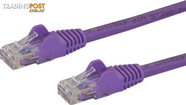 StarTech N6PATC10MPL 10m Purple Snagless Cat6 Patch Cable - StarTech -...