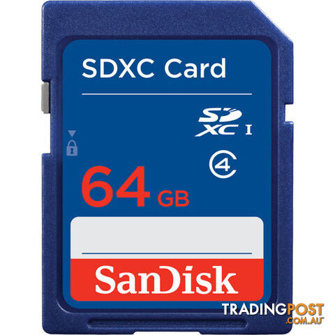 SanDisk SDSDB-064G-B35 64GB Class 4 SDXC Flash Memory Card - Sandisk - 619659099954 - SDSDB-064G-B35