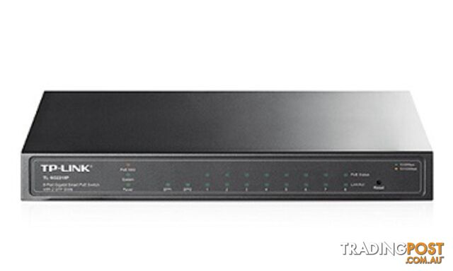 TP-Link T1500G-10PS(TL-SG2210P) 8-Port Gigabit Smart PoE Switch with 2 SFP Slots - TP-Link - 6935364022013 - T1500G-10PS(TL-SG2210P)