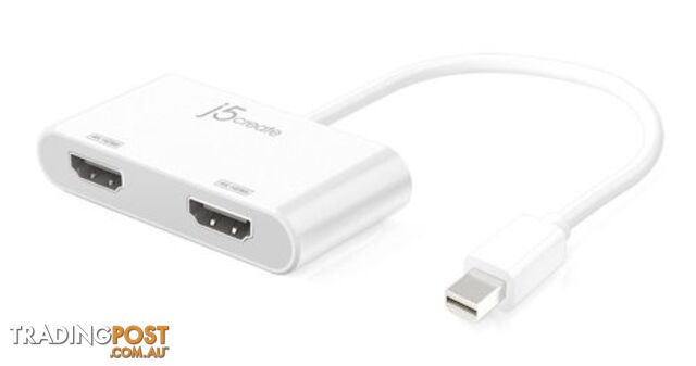 J5create JDA156 Mini DisplayPort (MPD) to Dual HDMI Adapter - J5Create -...