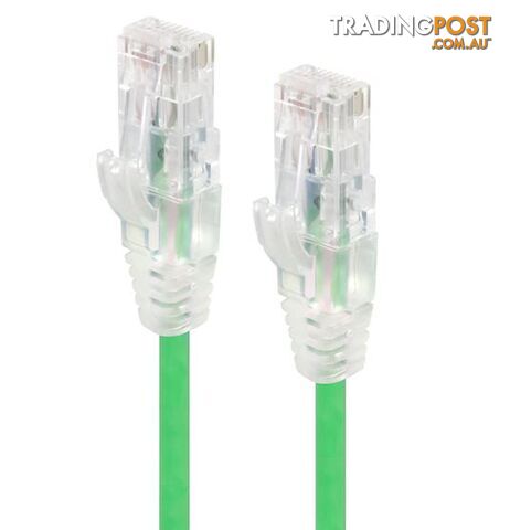 Alogic C6S-03GRN 3m Green Ultra Slim Cat6 Network Cable UTP 28AWG - Alogic - 9350784011084 - C6S-03GRN