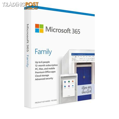 Microsoft 6GQ-01554 365 Family 2021 English - 5 Devices 1 Year Subscription - Microsoft - 889842861969 - 6GQ-01554