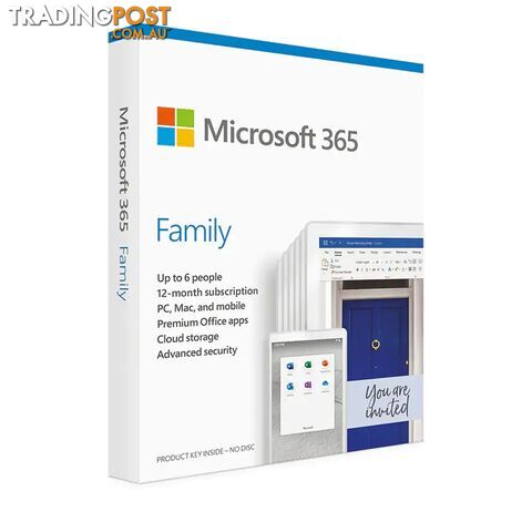 Microsoft 6GQ-01554 365 Family 2021 English - 5 Devices 1 Year Subscription - Microsoft - 889842861969 - 6GQ-01554