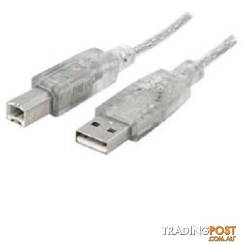 8ware UC-2000AB USB 2.0 Certified Cable AB 50cm Transparent Metal Sheath UL Approved - Generic - 9341756007969 - UC-2000AB