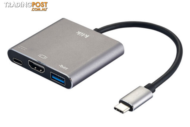 Klik KCHUCAD USB Type-C Male to HDMI/USB 3.0/USB-C Adapter - Klik - 9332902019844 - KCHUCAD