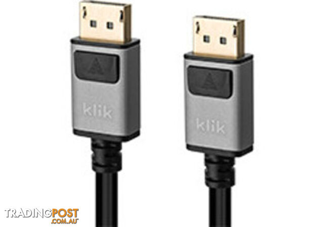 Klik KDPM030 3mtr DisplayPort Male to DisplayPort Male Cable v1.4 - Klik -...