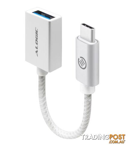 Alogic MU31CAF-SLV USB 3.1 (GEN 2) USB-A (Female) to USB-C (Male) Cable SILVER -...