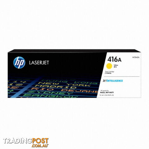 HP 416A Yellow Laser Cartridge 2100 pages W2042A - HP - 192018046443 - W2042A