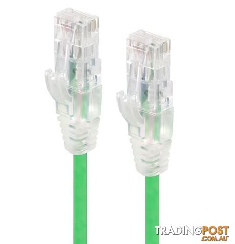 Alogic C6S-01GRN 1m Green Ultra Slim Cat6 Network Cable UTP 28AWG - Alogic - 9350784011053 - C6S-01GRN