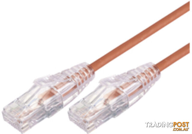 Comsol UTP-.3-C6A-UT-ORA 30cm RJ45 Cat 6A Ultra Thin Patch Cable - Orange -...