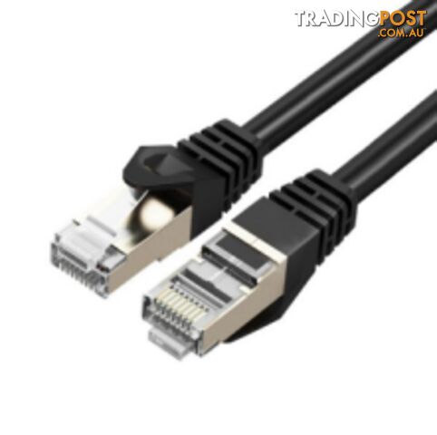 Cruxtec RS7-150-BK CAT7 10GbE SF/FTP Triple Shielding Ethernet Cable Black 15m - Cruxtec - 787303421113 - RS7-150-BK