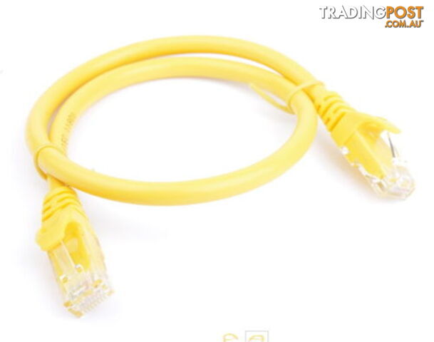 8ware PL6A-0.25YEL Cat 6a UTP Ethernet Cable, Snagless - Yellow 0.25M - 8ware - 9341756015667 - PL6A-0.25YEL