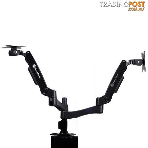 Silverstone SST-ARM22BC ARM DUO Dual LCD Interactive monitor mount, black - Silverstone - 4710007221822 - SST-ARM22BC