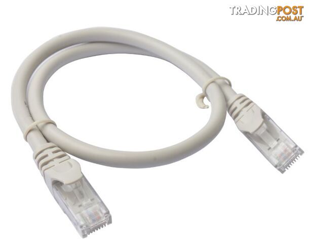 8ware PL6A-0.5GRY Cat 6a UTP Ethernet Cable, Snagless - Grey 0.5M - 8ware - 9341756012994 - PL6A-0.5GRY