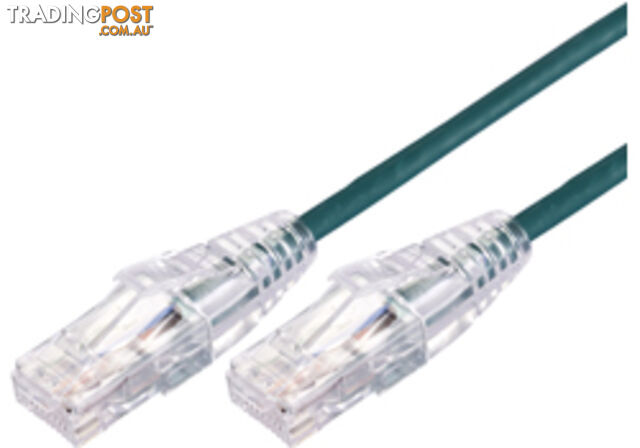 Comsol UTP-01-C6A-UT-GRN 1m RJ45 Cat 6A Ultra Thin Patch Cable - Green - Comsol...