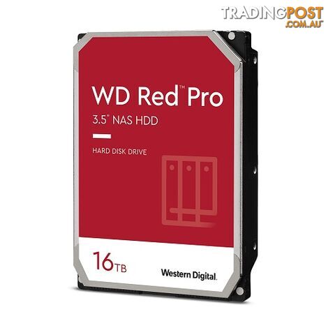 WD WD161KFGX Red Pro 16TB 3.5' NAS HDD SATA3 7200RPM 512MB Cache 24x7 NASware 3.0 CMR Tech 5yrs wty - WD - 0718037875729 - WD161KFGX