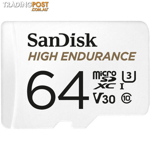 Sandisk SDSQQNR-064G-GN6IA 64G High Endurance MicroSD Card - Sandisk - 619659173081 - SDSQQNR-064G-GN6IA