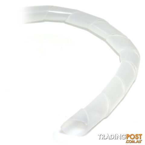 Alogic SCW2010WHT Ty-It 10m Spiral Cable Wrap for Cable Management - 20mm/White - Alogic - 9350784000293 - SCW2010WHT