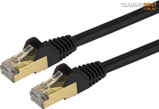 StarTech C6ASPAT1BK 1 FT SHIELDED CAT6A PATCH CABLE - BLACK - StarTech -...