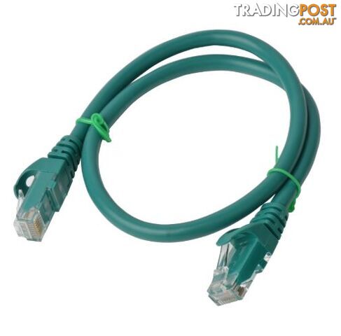 8ware PL6A-0.5GRN Cat 6a UTP Ethernet Cable, Snagless - 0.5m (50cm) Green - 8ware - 9341756012956 - PL6A-0.5GRN