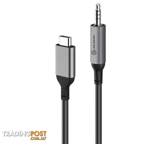 Alogic ULC35A1.5-SGR Ultra 1.5 USB-C Male to 3.5MM Audio (Male) Cable - Alogic -...