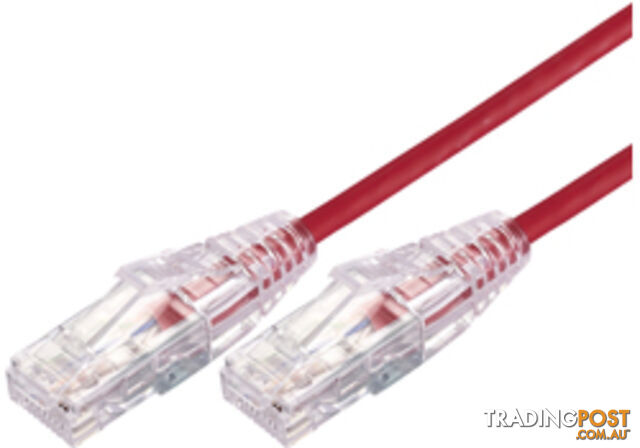 Comsol UTP-05-C6A-UT-RED 5m RJ45 Cat 6A Ultra Thin Patch Cable - Red - Comsol -...