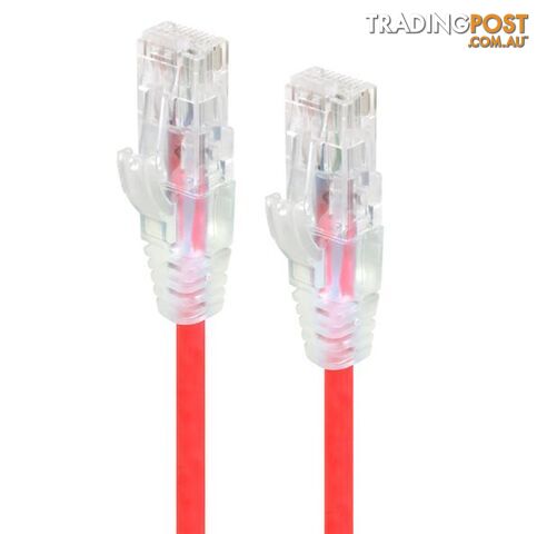 Alogic C6S-03RED 3m Red Ultra Slim Cat6 Network Cable UTP 28AWG - Alogic - 9350784011435 - C6S-03RED