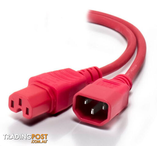 Alogic MF-C14C15-0.5-RD 0.5m IEC C14 to IEC C15 High Temperature Male to Female...