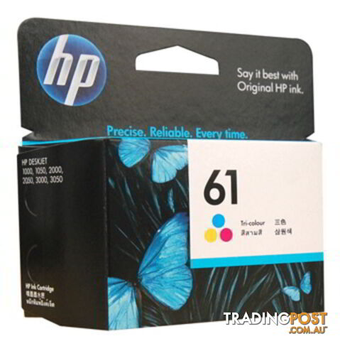 HP CH562WA-2 61 Tri-Color Inkjet Print Cartridge - HP - 884962826850 - CH562WA