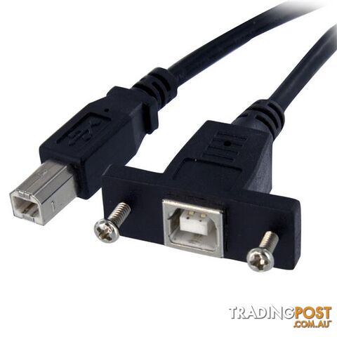 StarTech USBPNLBFBM3 3 ft Panel Mount USB Cable B to B - F/M - StarTech -...