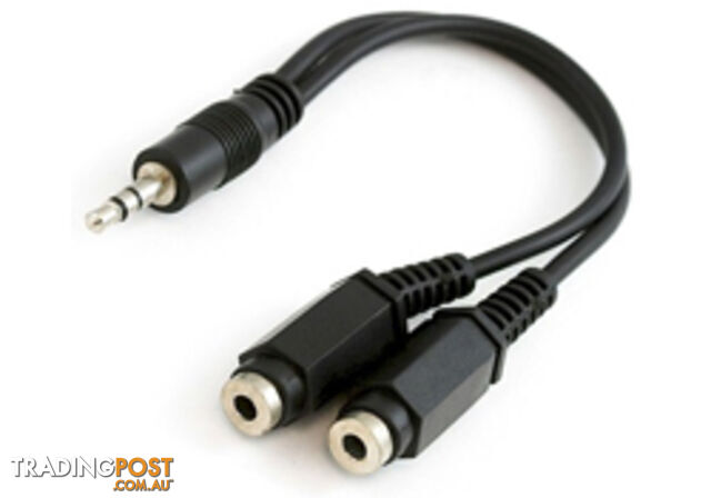 Comsol 35-MFF-10 10cm 3.5mm Stereo Male to 2 x 3.5mm Stereo Female Cable - Comsol - 9332902000972 - 35-MFF-10