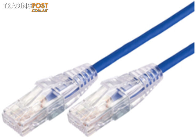 Comsol UTP-.3-C6A-UT-BLU 30cm RJ45 Cat 6A Ultra Thin Patch Cable - Blue - Comsol - 9332902017949 - UTP-.3-C6A-UT-BLU