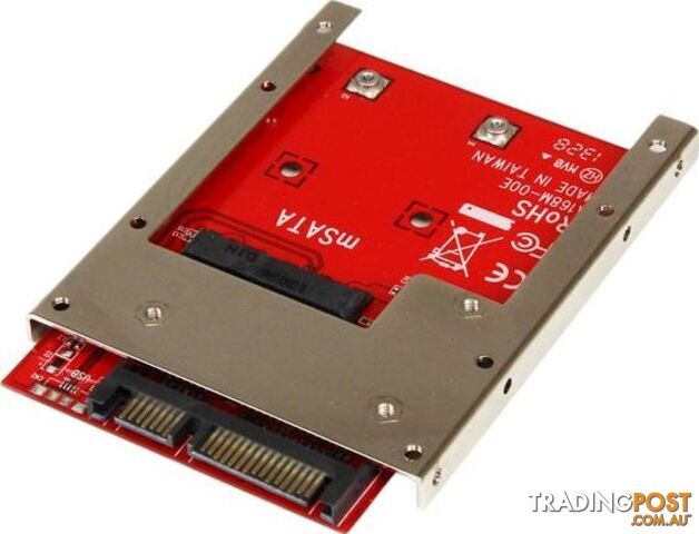 StarTech SAT32MSAT257 mSATA SSD to 2.5IN SATA Adapter Converte - StarTech - 065030855624 - SAT32MSAT257