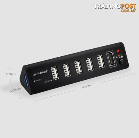 mbeat 7 Port USB Hub with 2.1A Charge Port - MB-HUB716 - Generic - 9346396001193 - MB-HUB716