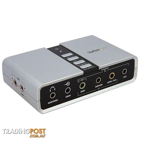 StarTech ICUSBAUDIO7D USB Audio Adapter External USB Laptop Sound Card - StarTech - 065030835466 - ICUSBAUDIO7D