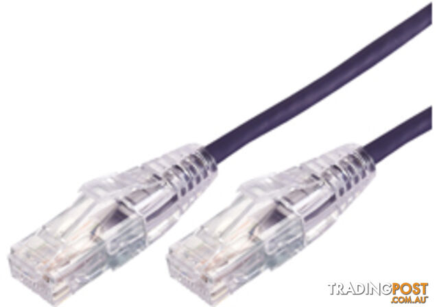 Comsol UTP-.5-C6A-UT-PUR 0.5m RJ45 Cat 6A Ultra Thin Patch Cable - Purple -...