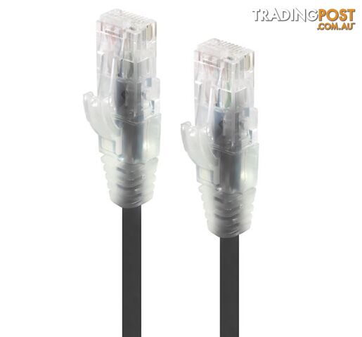 Alogic C6S-01BLK 1m Black Ultra Slim Cat6 Network Cable UTP 28AWG - Alogic -...