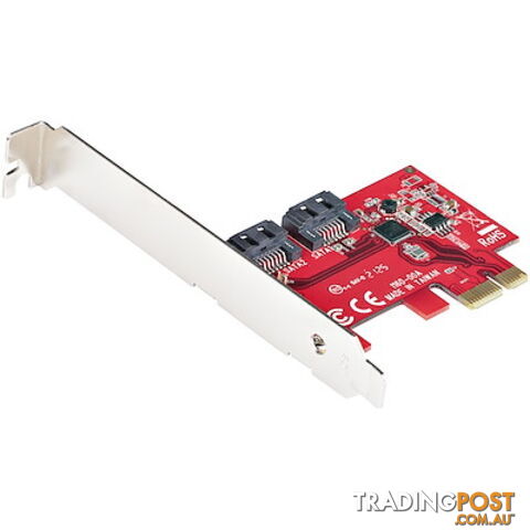StarTech 2P6G-PCIE-SATA-CARD SATA PCIe Card 2 Ports 6Gbps Non-RAID - StarTech - 065030895545 - 2P6G-PCIE-SATA-CARD