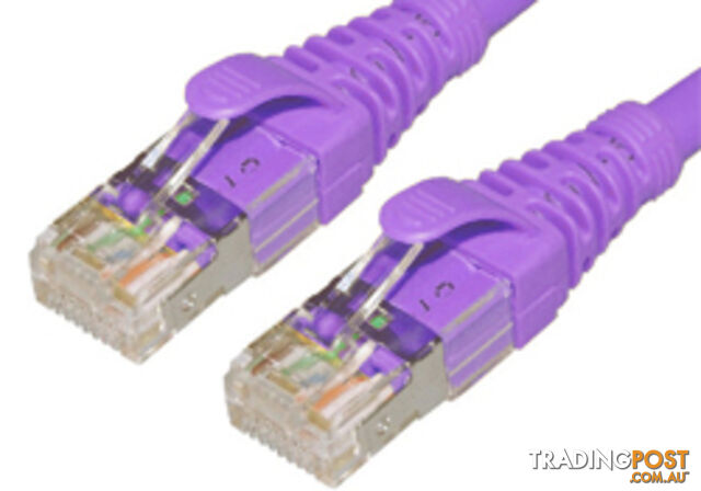 Comsol STP-03-C6A-PUR 3M 10GbE Cat 6A S/FTP Shielded Patch Cable - Purple -...