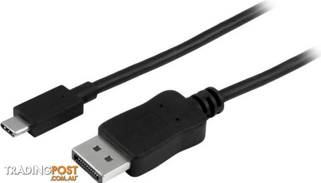 StarTech CDP2DPMM6B 6ft USB-C to DP Adapter Cable Black - 4K 60 Hz - StarTech - 065030864824 - CDP2DPMM6B