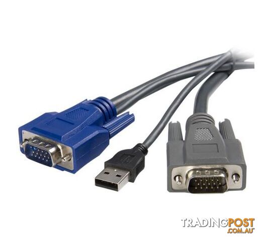 StarTech SVUSBVGA6 1.5m Ultra-Thin USB VGA 2-in-1 KVM Cable - StarTech -...