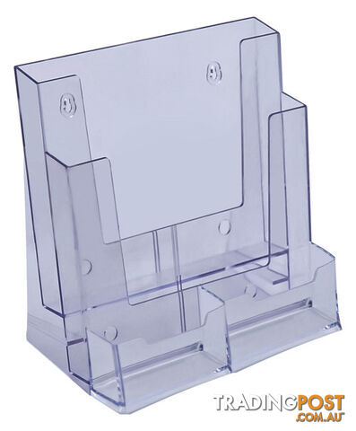 2 Tier A4 Free Standing Brochure Holder with Business Card Holder K452 - Generic - K452