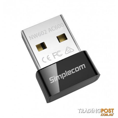 Simplecom NW602 AC600  Dual Band USB WiFi Wireless  Adapter - Simplecom - 9350414001799 - NW602