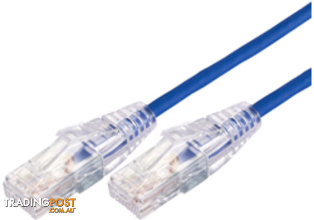 Comsol UTP-02-C6A-UT-BLU 2m RJ45 Cat 6A Ultra Thin Patch Cable - Blue - Comsol -...