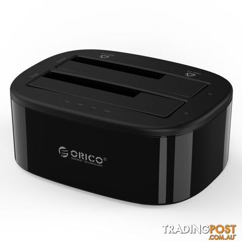 Orico 6228US3-C-BK 2.5/3.5 inch USB3.0 1 to 1 Clone Dual-bay HDD and SSD Hard Drive Dock - Orico - 6954301189763 - 6228US3-C-BK