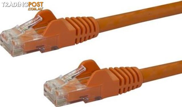 StarTech N6PATC50CMOR 0.5m Orange Snagless Cat6 Patch Cable - StarTech -...