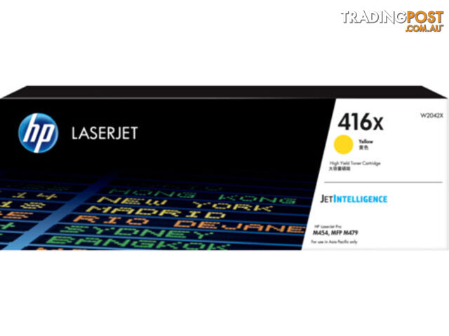 HP 416X Yellow Laserjet Toner Cartridge W2042X 6000 Pages - HP - 192018046481 - W2042X