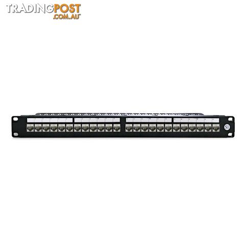 Serveredge C6A-PP24ULC-CUP-SH 24 Port Shielded Cat6A 10 Gigabit Patch Panel with Couplers - Serveredge - 9352399003256 - C6A-PP24ULC-CUP-SH